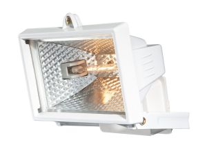 Faro Wall Lamp Floodlight 1 Light IP44 Exterior White Aluminium/Glass