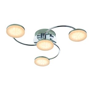 Helsinki 4lt Flush Polished Chrome Plate/Frosted Acrylic Finish 