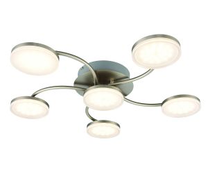 Helsinki Single LED Flush Polished Chrome Plate/Frosted Acrylic Finish