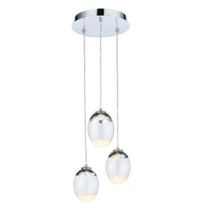 Oria Single LED Pendant Polished Chrome Plate/Clear Glass Finish 