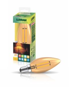 Value Vintage LED Candle E14 4W 2200K, 330lm, Gold Glass