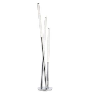 Glacier 3 Light 6W Integrated LED 2800K, 400lm Polished Chrome Floor Lamp With Inline Foot Switch