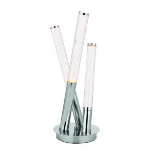 Glacier 3 Light 4.5W Integrated LED 2800K, 200lm Polished Chrome Table Lamp With Inline Switch