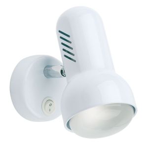 Endon 771-WH White Single Spot Bracket Switched 1 Light In Painted