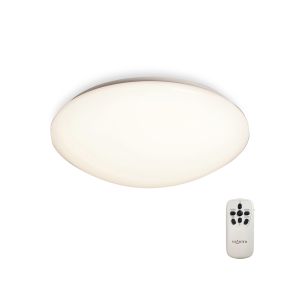 Zero 55cm Flush Ceiling 55W LED With Remote Control 2700-6500K, 3800lm, White Acrylic, 3yrs Warranty