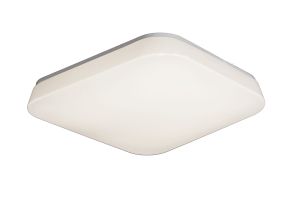 Quatro Flush Ceiling / Wall 28W Large LED 3000K, 2800lm, White Acrylic, 3yrs Warranty