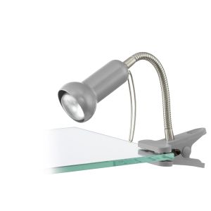 1 Light Polished Chrome Clip On Table Lamp