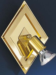 1 Light Polished Brass Adjustable Wall Light