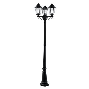 Alex Outdoor Post Lamp - 3 Light Black Ht 220