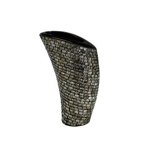 (DH) Celeste Mosaic Vase Large Polished Chrome