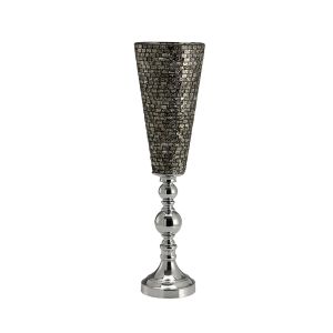 (DH) Celeste Mosaic Goblet Vase Large Polished Chrome