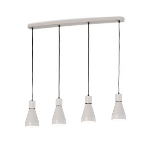 Kos Linear Pendant 4L 4 x E27 Max 40W, White / Black