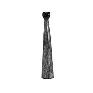 (DH) Silvia Mosaic Thin Vase Large Black/Chrome