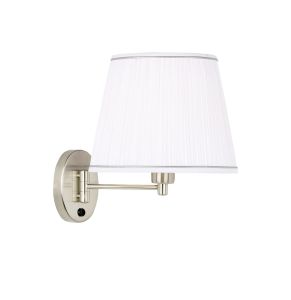 Endon 9091-SC Satin Chrome Wall Backet 1 Light Shade not included