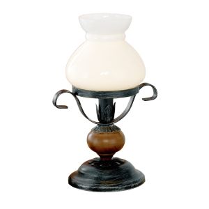 1 Light Black/Wood Oil Table Lamp
