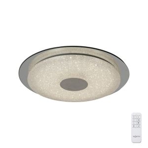 Virgin Sand Ceiling 45cm Round 18W LED 2700-6500K Tuneable, 1680lm, Remote Control White/ Diamond, 3yrs Warranty