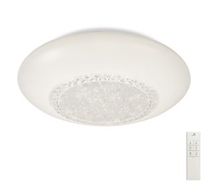 Opera Flush Fitting 52cm Round, 40W LED, 3000K-6500K Tuneable White, 2800lm, White, Remote Control, 3yrs Warranty