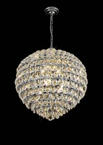 Coniston Pendant, 12 Light E14, Polished Chrome/Crystal Item Weight: 29.2kg