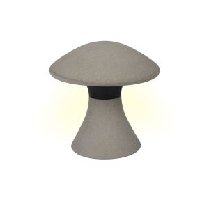 Taos Large Mushroom Bollard, 12W LED, 3000K, 905lm, IP65, Dark Grey Cement, 3yrs Warranty