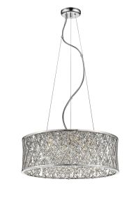 Destello 48cm Pendant Round 7 Light G9 Polished Chrome/Crystal