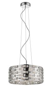 Destello 46.5cm Pendant Round 5 Light G9 Polished Chrome/Crystal