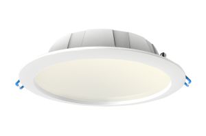 Graciosa 23.5cm Round LED Downlight, 24.5W, 3000K, 1900lm, White, Cut Out 200mm, IP44, Driver Included, 3yrs Warranty