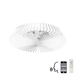 Himalaya 70W LED Dimmable Ceiling Light With Built-In 35W DC Reversible Fan, Remote, APP & Alexa/Google Voice Control, 4900lm, White, 5yrs Warranty