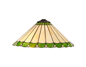 Adolfo Tiffany 40cm Shade Only Suitable For Pendant/Ceiling/Table Lamp, Green/Cream/Crystal