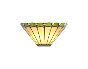 Adolfo Tiffany Wall Lamp, 2 x E14, Green/Cmozarella/Crystal