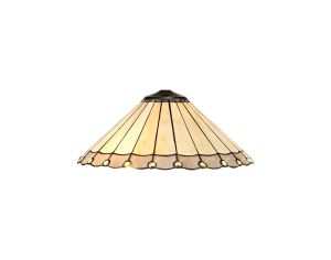 Adolfo Tiffany 40cm Shade Only Suitable For Pendant/Ceiling/Table Lamp, Grey/Cream/Crystal
