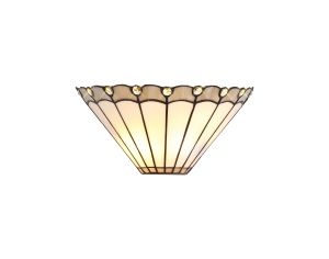 Adolfo Tiffany Wall Lamp, 2 x E14, Grey/White/Crystal