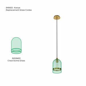 Alba Replacement Clear 15cm Dome Glass For LV84622