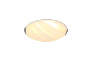 Aldo Ceiling 30cm, 1 x 12W LED, 3000K, 666lm, Polished Chrome/White, 3yrs Warranty