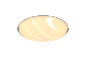 Aldo Ceiling 40.5cm, 1 x 24W LED, 3000K, 1404lm, Polished Chrome/White, 3yrs Warranty