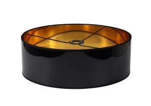 Alessandro Round, 450 x 150mm Shade (B), Gold/Black