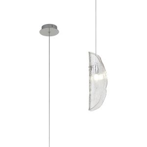 Alfonso Pendant 2m, 1 x G9, Polished Chrome/Clear