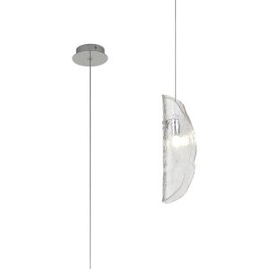 Alfonso 10cm Pendant 2m, 1 x G9, Polished Chrome/Clear