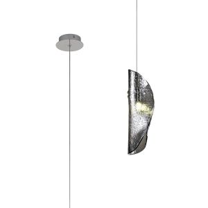 Alfonso Pendant 2m, 1 x G9, Polished Chrome/Smoked