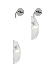 Alfonso Adjustable Wall Light, 1 x G9, Polished Chrome/Clear Glass