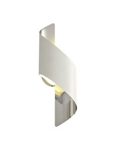 Allegra Wall Lamp Small, 1 x 8W LED, 3000K, 640lm, White/Polished Chrome, 3yrs Warranty