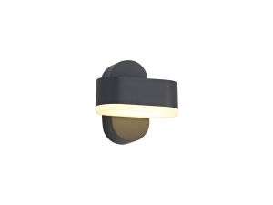 Barbaresco 1 Light Adjustable Wall Lamp, 1 x 6W LED, 3000K, 400lm, IP54, Anthracite, 3yrs Warranty