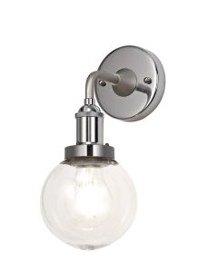 Bianca Wall Lamp 1 Light E27 IP65 Exterior Titanium Silver/Polished Chrome