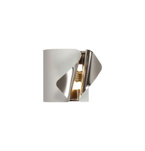 Brandacujun Wall Lamp, 1 x 7W LED, 3000K, 490lm, Sand White/Polished Chrome, 3yrs Warranty