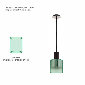 Brandroot Smoked/Clear Fading Glass 20cm