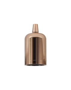 Briciole 4.7cm Lampholder Kit, Rose Gold, E27 c/w Cable Clamp & Deeper Shade Ring, Suitable For Shades & Cages