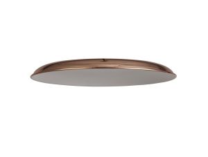 Briciole Round Flat Metal 35cm Lampshade, Rose Gold