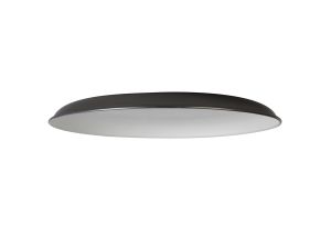 Briciole Round Flat Metal 35cm Lampshade, Black Chrome