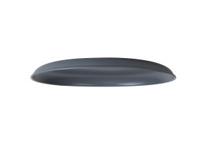 Briciole Round Flat Metal 35cm Lampshade, Cool Grey