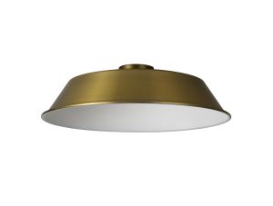 Briciole Round 35cm Lampshade With Angled Sides, Gilt Bronze