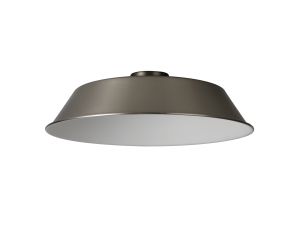 Briciole Round 35cm Lampshade With Angled Sides, Brushed Nickel